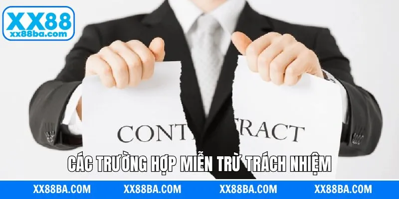 Các quy định về miễn trừ trách nhiệm tại nhà cái
